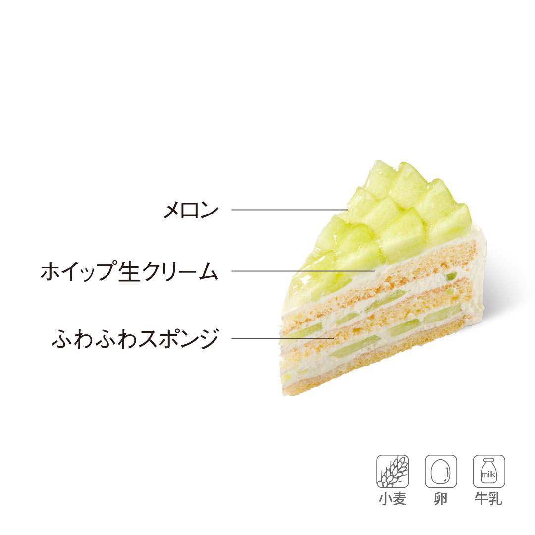 メロンショートケーキ